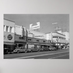 Póster Hollywood, CA Town View Tom Breneman's