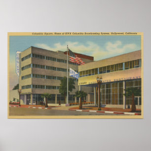 Póster Hollywood, CAColumbia Square, KNX Broadcasting