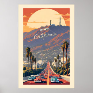 Póster Hollywood California
