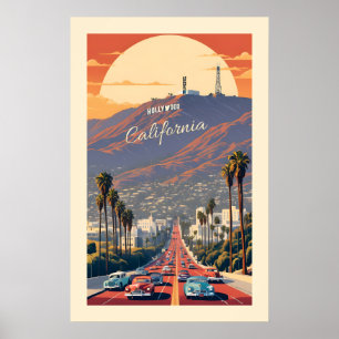 Póster Hollywood California