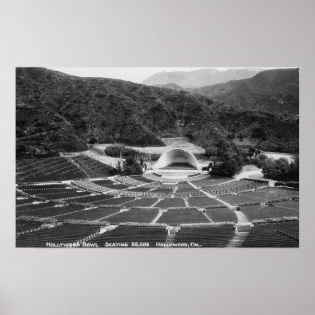 Póster Hollywood, California Hollywood Bowl View (Frente)