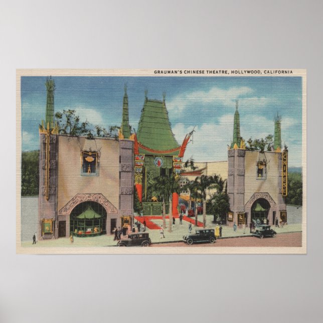 Póster Hollywood, CAView of Grauman's Chinese Theatre (Frente)