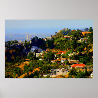 Póster Hollywood Hills, California Print