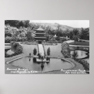 Póster Hollywood, hogar de CA Bernheimer en jardín