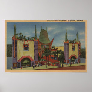 Póster Hollywood, la visión del teatro chino de CAGrauman