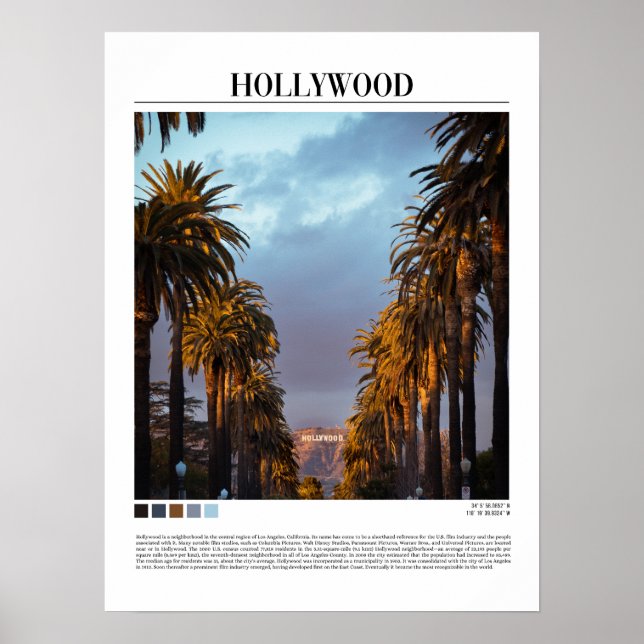 Póster Hollywood - Los Ángeles (Estados Unidos) (Frente)
