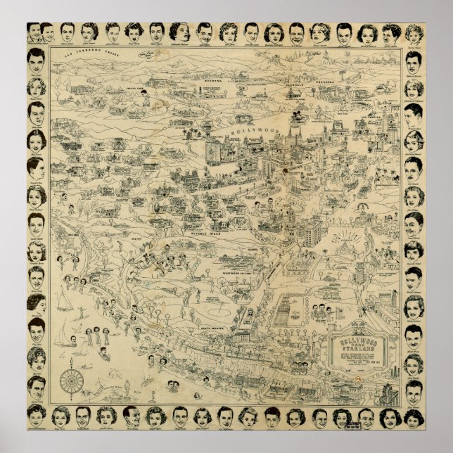 Póster Hollywood Starland 1937 (Frente)