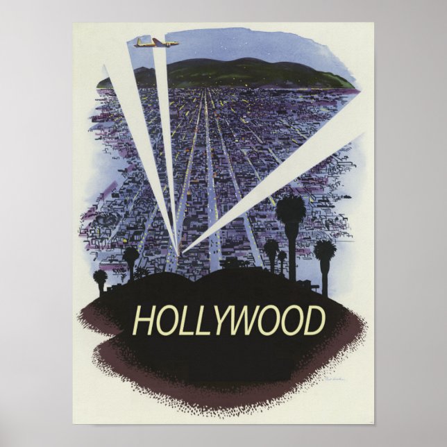 Póster Hollywood vintage (Frente)