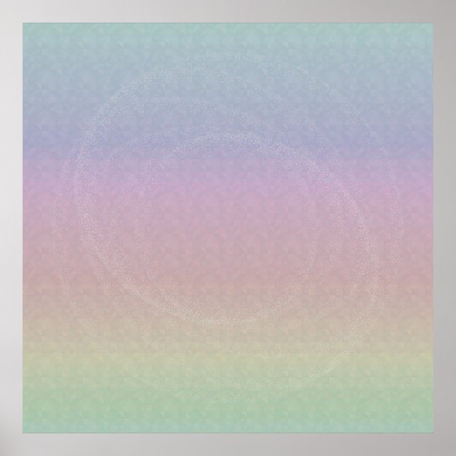 Póster Holo-patrón de arcoiris gradiente con agitado giro (Frente)