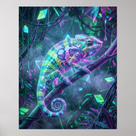 Póster Holograma Camaleón Datos Enredadera