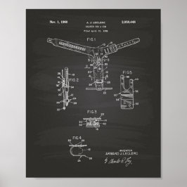 Póster Holster For A Gun 1960 Patent Art - Blueprint