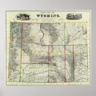 Póster Holt's New Map, Wyoming