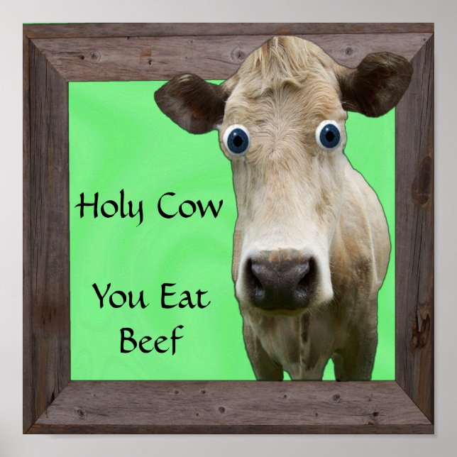 PÓSTER HOLY COW TIENES UN POSTER DE CARNE (Frente)