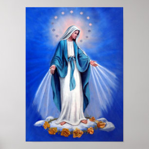 Póster Holy virgin mother Mary,mother of God template
