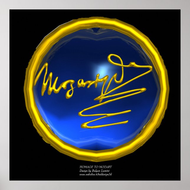 Póster HOMAGE TO MOZART, tamaño colosal de zafiro azul (Frente)