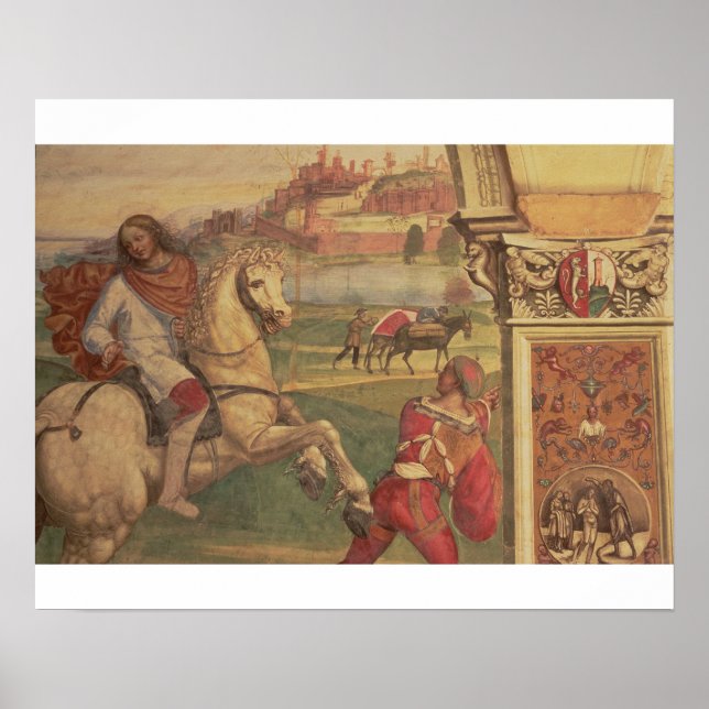 Póster Hombre a caballo, de la vida de San Benedicto (f) (Frente)