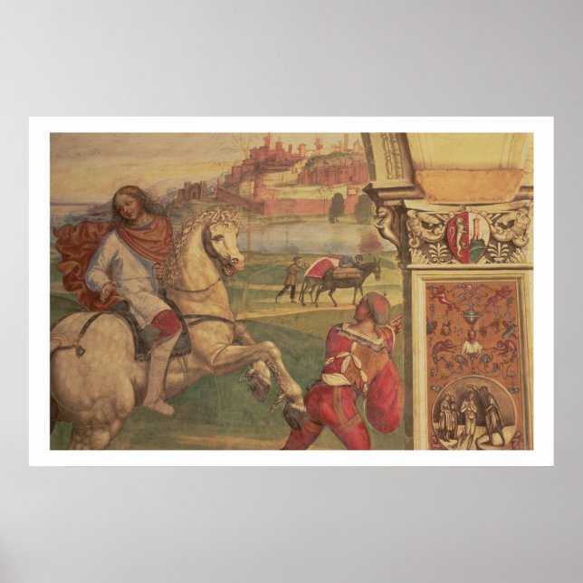 Póster Hombre a caballo, de la vida de San Benedicto (f) (Frente)