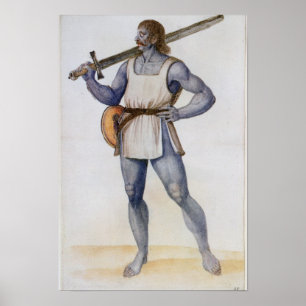 Póster Hombre británico antiguo