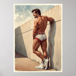 Póster Hombre caliente en la pared