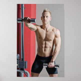 Póster Hombre Caliente Rubio Sexy Sin Camisa Hombre Muscu