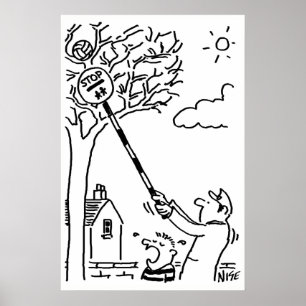 Póster Hombre Chupachups Rescata Balón De Árbol
