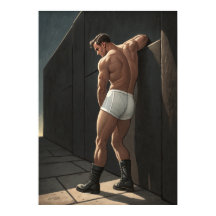 Hombre cinemático en la pared