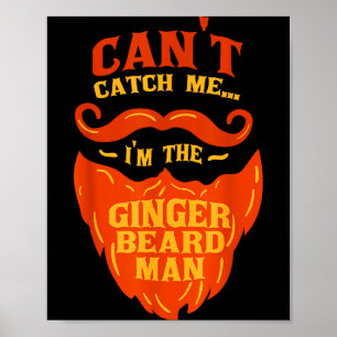 Póster Hombre con Barba Pelirroja - Cita Divertida de Hom