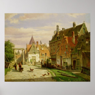 Póster Hombre con flecha de ruedas