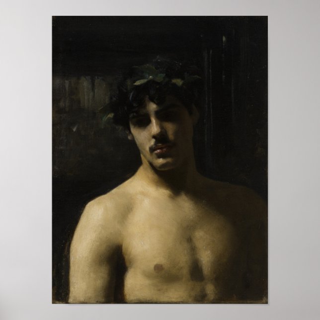 Póster Hombre con laureles (Frente)