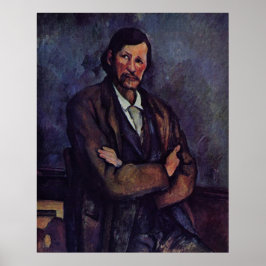 Póster Hombre con los brazos cruzados - Paul Cezanne - c1