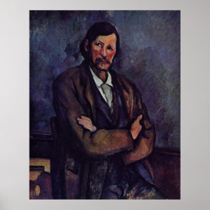 Póster Hombre con los brazos cruzados - Paul Cezanne - c1