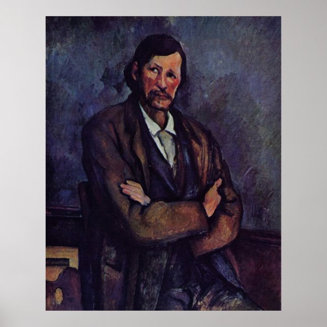 Póster Hombre con los brazos cruzados - Paul Cezanne - c1 (Frente)