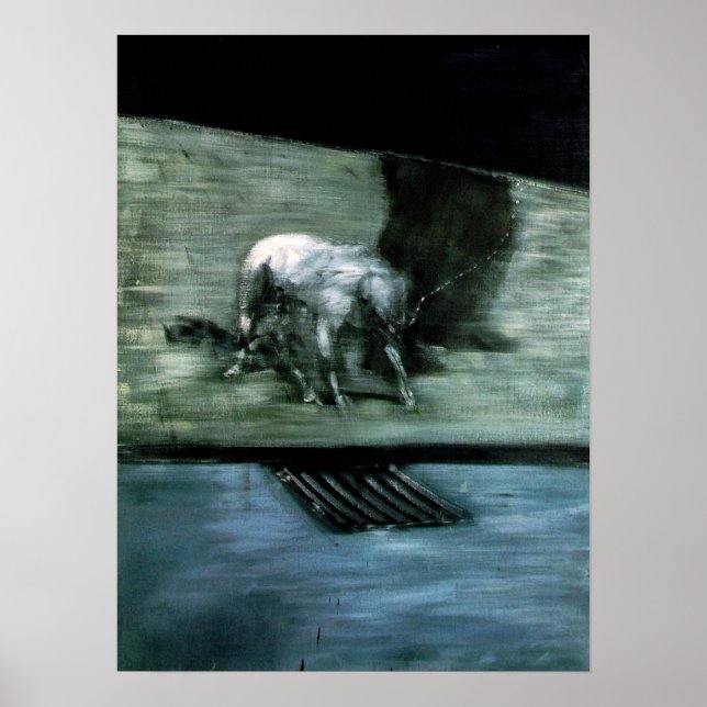 Póster Hombre con perro (Frente)