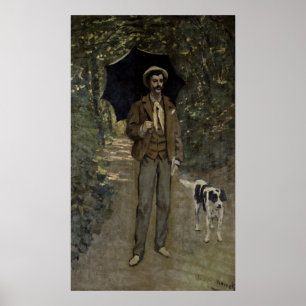 Póster Hombre con un paraguas, c.1868-69 de Claude Monet
