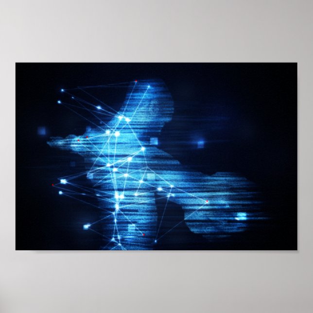 Póster Hombre de alta tecnología (Frente)