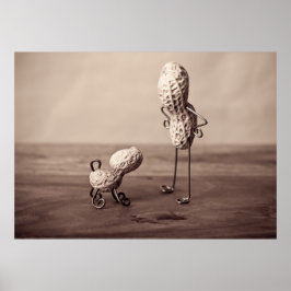 Póster Hombre de cacahuete y perro