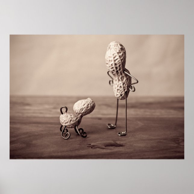 Póster Hombre de cacahuete y perro (Frente)