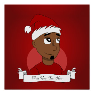 Póster hombre de dibujos animados de Navidad