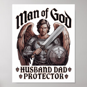 Póster Hombre De Dios Esposo Papa Christian Jesus Blessed