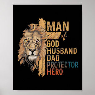 Póster Hombre De Dios Esposo Papi Protector Héroe Padre L