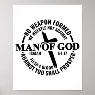 Póster Hombre de Dios, ningún arma que se forme contra mí