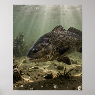 Póster Hombre de Florida róbalo Poster de Pescado del Bar