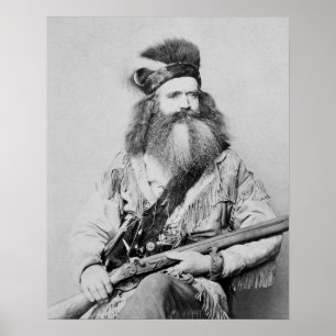Póster Hombre de frontera, 1864. Foto antigua