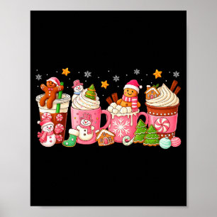 Póster Hombre de galleta de jengibre de café de Navidad N