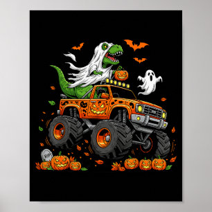 Póster Hombre de Halloween de Camión Monstruo que Monta D