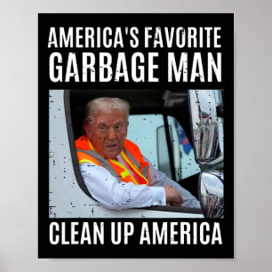Póster Hombre de jardín favorito de Estados Unidos limpia