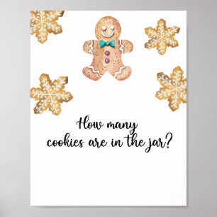 Póster Hombre de jengibre - adivina cuántas galletas