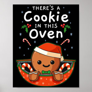 Póster Hombre de jengibre de embarazo de Navidad bebé gal