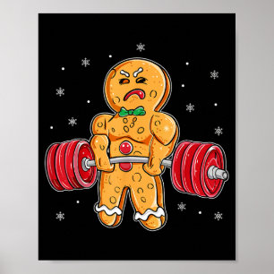 Póster Hombre de jengibre divertido Gingershred gimnasio 