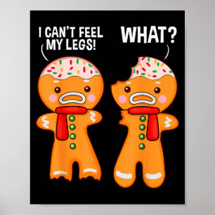 Póster Hombre de Jengibre Divertido Hombres de Pan de Jen